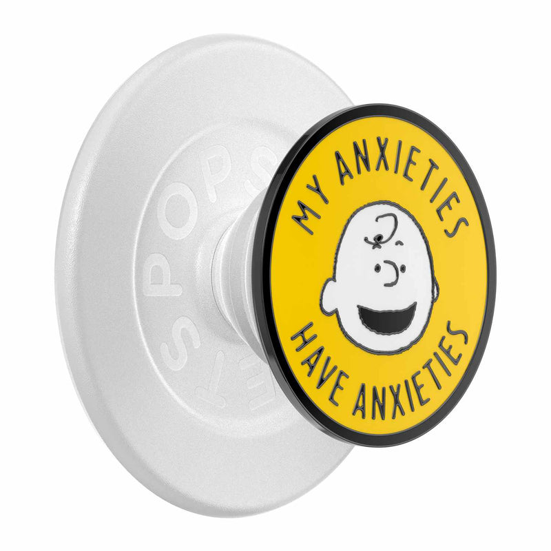 114691 PopGrip for MagSafe Round with Adapter Ring Enamel My Anxieties Have Anxieties