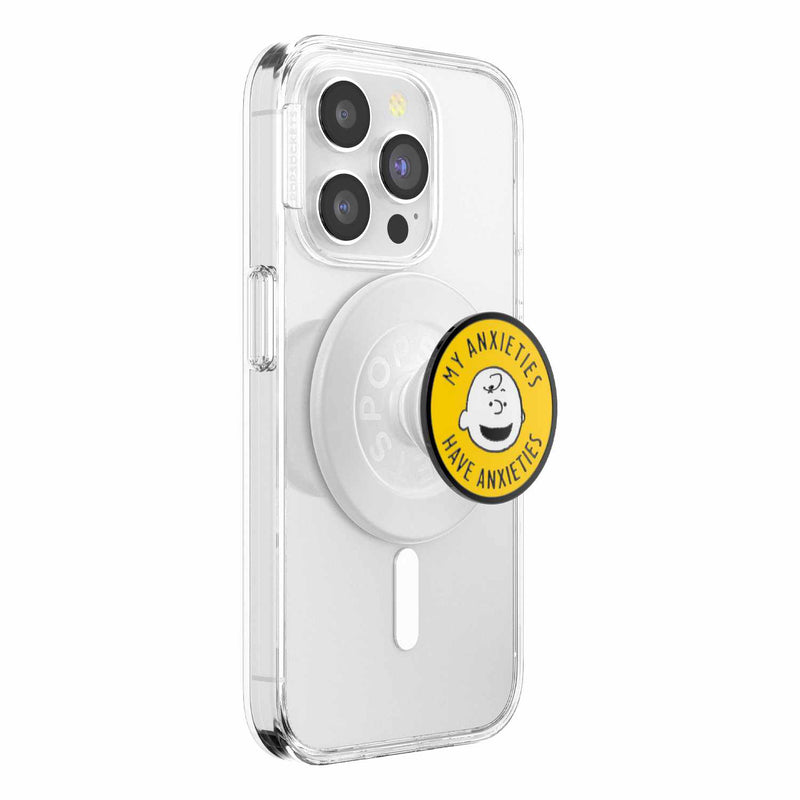 PopSockets PopGrip for MagSafe Round with Adapter Ring Enamel My Anxieties Have Anxieties