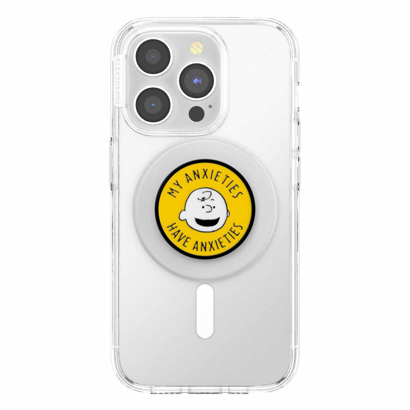 PopSockets PopGrip for MagSafe Round with Adapter Ring Enamel My Anxieties Have Anxieties