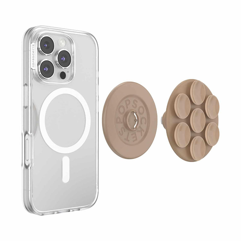 807712 PopGrip Suck-Up for MagSafe Round with Adapter Latte