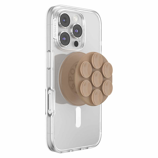 PopSockets PopGrip Suck-Up for MagSafe Round with Adapter Latte