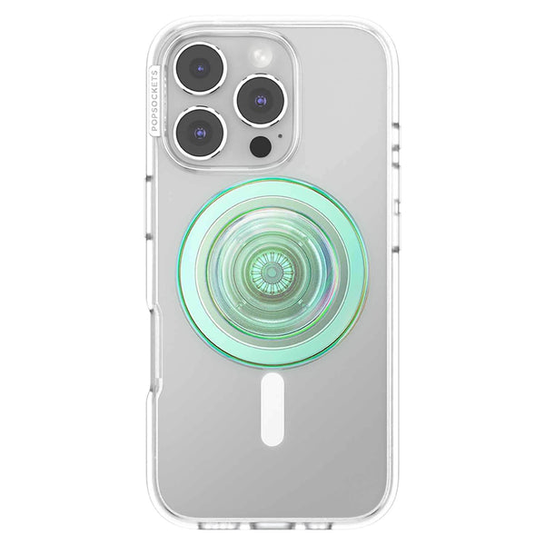 809054 PopGrip for MagSafe Round with Adapter Iridescent Turq