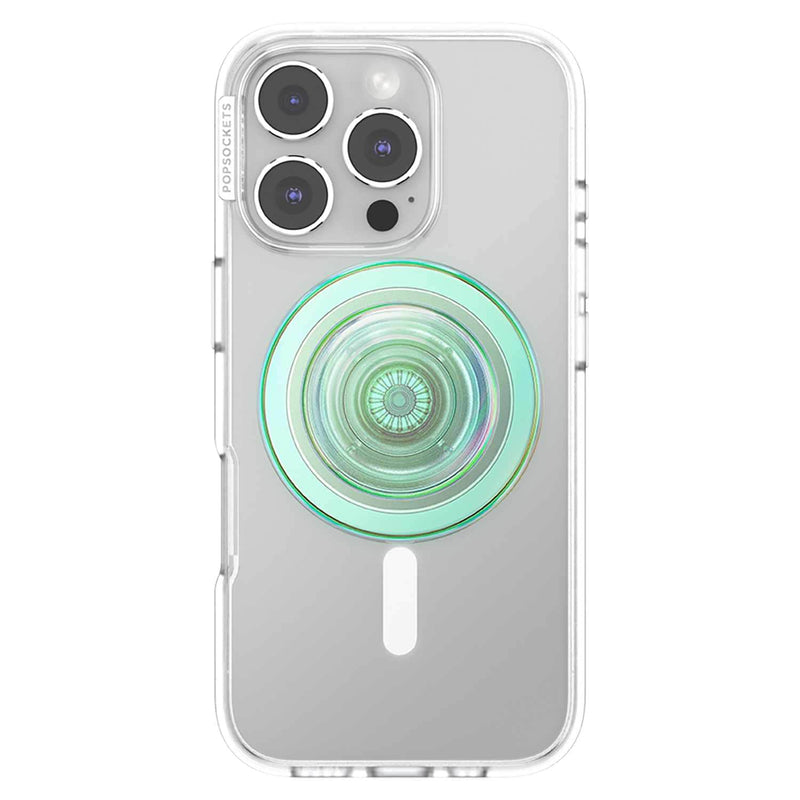 809054 PopGrip for MagSafe Round with Adapter Iridescent Turq