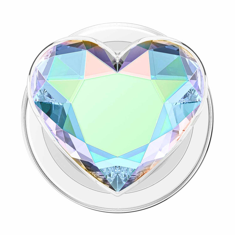 809056 PopGrip for MagSafe Round with Adapter Iridescent Dichroic Heart