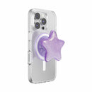 PopSockets PopGrip for MagSafe Round with Adapter Tidepool Star Squishy Lavender Fog