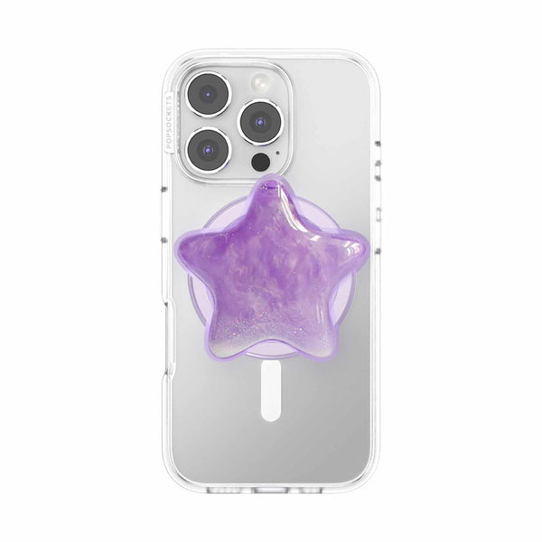 809059 PopGrip for MagSafe Round with Adapter Tidepool Star Squishy Lavender Fog