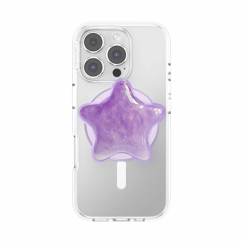 809059 PopGrip for MagSafe Round with Adapter Tidepool Star Squishy Lavender Fog