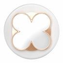 PopSockets PopGrip for MagSafe Round with Adapter Enamel Clover Rose Gold