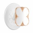 PopSockets PopGrip for MagSafe Round with Adapter Enamel Clover Rose Gold