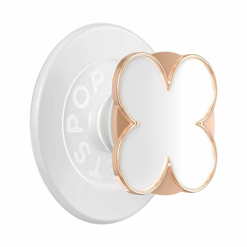 809081 PopGrip for MagSafe Round with Adapter Enamel Clover Rose Gold