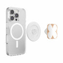PopSockets PopGrip for MagSafe Round with Adapter Enamel Clover Rose Gold