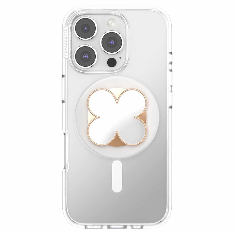 809081 PopGrip for MagSafe Round with Adapter Enamel Clover Rose Gold
