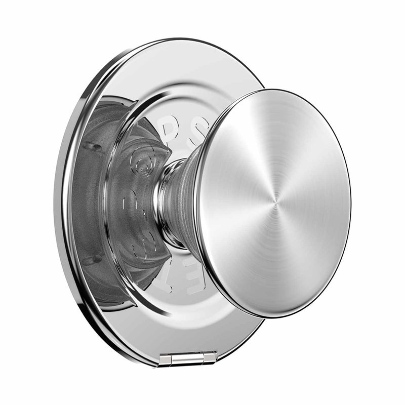 PopSockets PopGrip Kick Out for MagSafe Round with Adapter Radial Silver