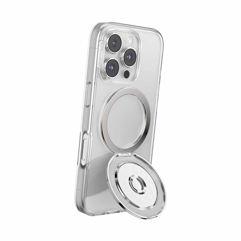 807695 PopGrip Kick Out for MagSafe Round with Adapter Radial Silver