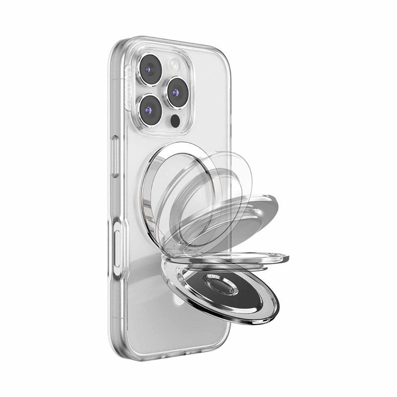 807695 PopGrip Kick Out for MagSafe Round with Adapter Radial Silver
