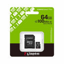 Kingston 64GB microSDXC Canvas Select Plus Gen3 100MB/s A1 Card + Adapter