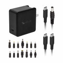 Helix/Retrak Apple/PC Laptop Charger 65W 14 Tips + 6 inch USB-C Cable Black