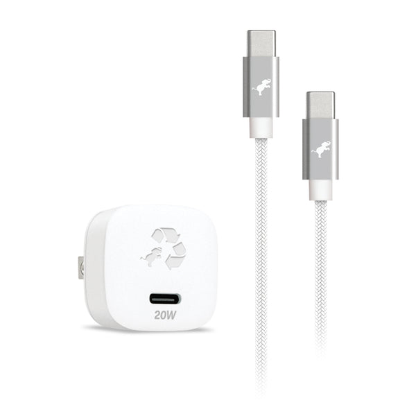 Nimble 20W Bundle with USB-C to USB-C Cable White