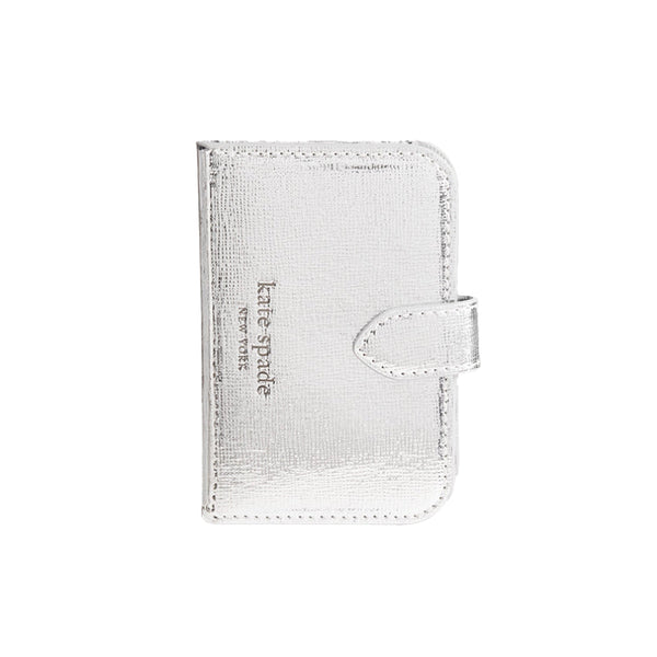 Kate Spade Morgan Magnetic Wallet Metallic Silver