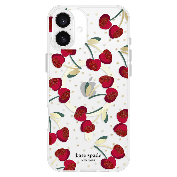 Kate Spade Protective Case w/MagSafe Cherry Dot for iPhone 16 Plus