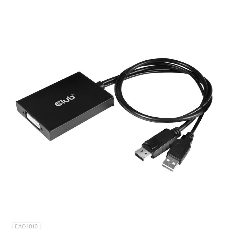 Club3D DisplayPort to Dual Link DVI-I Dual Link Active Adapter MAX RES 4K30HZ Black