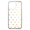 Ideal of Sweden Clear Mid MagSafe Case Golden Hearts for iPhone 15 Pro Max