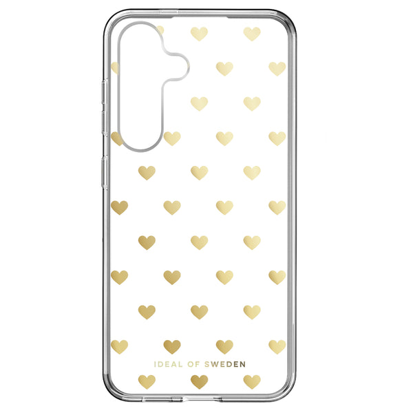 Ideal of Sweden Clear Case Gold Hearts for Samsung Galaxy S24