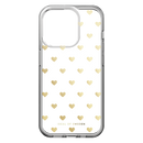 Ideal of Sweden Clear Mid MagSafe Case Golden Hearts for iPhone 15 Pro