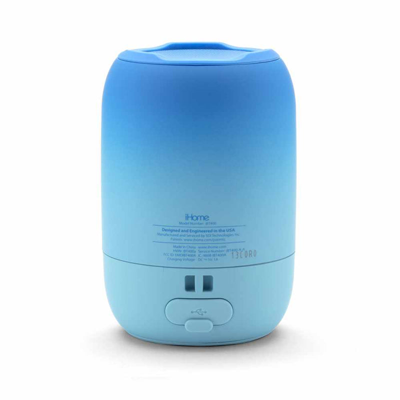 iHome Bluetooth PlayFade Rechargeable Water Resistant Speaker Blue