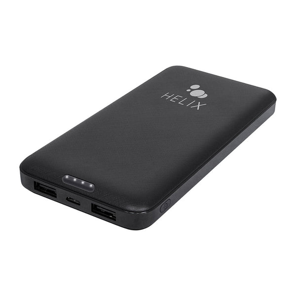 Helix/Retrak Power Bank 10000 with USB-C and Dual USB-A Ports Black
