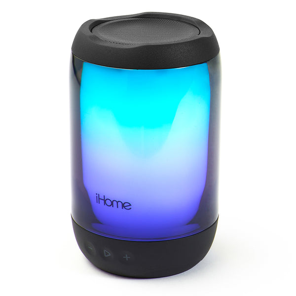 iHome PlayGlow + Rechargeable Color Changing Waterproof Bluetooth Speaker with Mega Battery Black