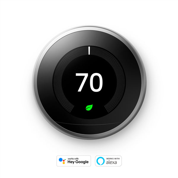 Google Nest Learning Thermostat Third Generation Stainless Steel